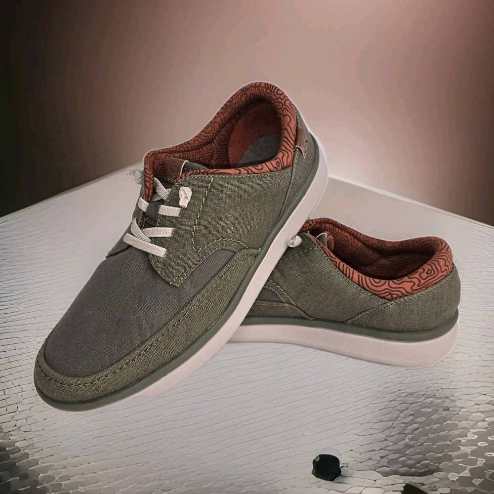 Clark's Men's Olive Step Urban Mix Canvas Shoes Size‎ 8M Casual Minimalist NWOB